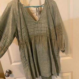 Mustard Seed olive green dress medium